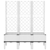 Vidaxx jardinière avec treillis 120x40x142 cm polypropylène blanc