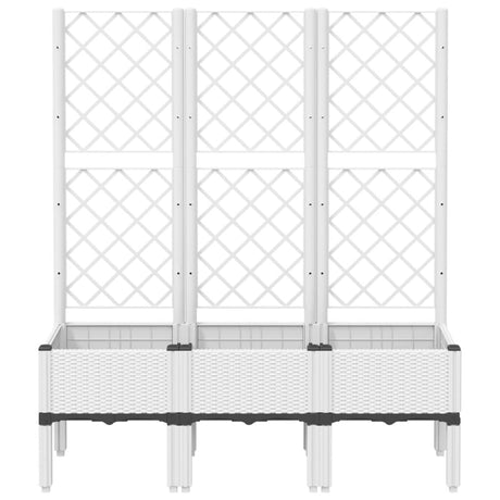 Vidaxx jardinière avec treillis 120x40x142 cm polypropylène blanc