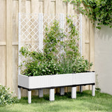 Vidaxx jardinière avec treillis 120x40x142 cm polypropylène blanc