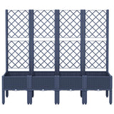 Vidaxx jardinière avec treillis 160x40x142 cm polypropylène gris