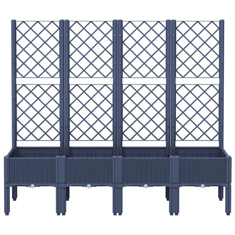 Vidaxx jardinière avec treillis 160x40x142 cm polypropylène gris