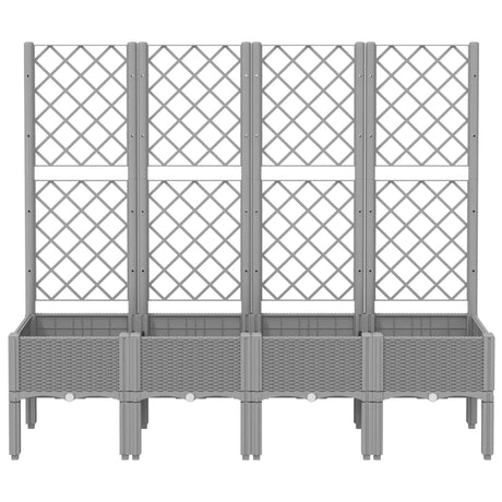 Vidaxx jardinière avec treillis 160x40x142 cm polypropylène gris clair
