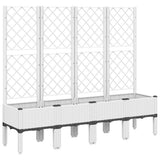 Vidaxx jardinière avec treillis 160x40x142 cm polypropylène blanc