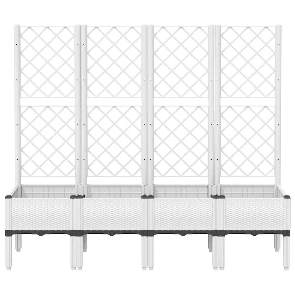 Vidaxx jardinière avec treillis 160x40x142 cm polypropylène blanc