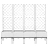 Vidaxx jardinière avec treillis 160x40x142 cm polypropylène blanc