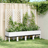 Vidaxx jardinière avec treillis 160x40x142 cm polypropylène blanc