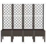 Vidaxx jardinière avec treillis 160x40x142 cm polypropylène marron