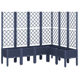 Vidaxx jardinière avec treillis 160x120x142 cm polypropylène gris