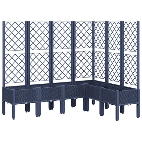 Vidaxx jardinière avec treillis 160x120x142 cm polypropylène gris