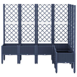 Vidaxx jardinière avec treillis 160x120x142 cm polypropylène gris