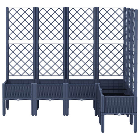 Vidaxx jardinière avec treillis 160x120x142 cm polypropylène gris