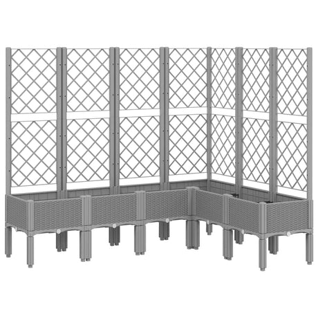 Vidaxx jardinière avec treillis 160x120x142 cm polypropylène gris clair