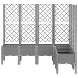 Vidaxx jardinière avec treillis 160x120x142 cm polypropylène gris clair