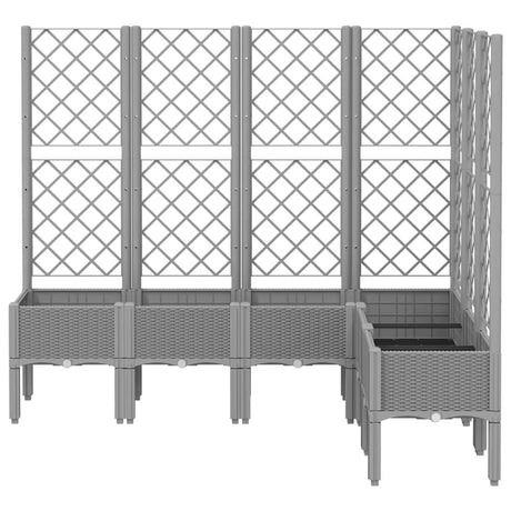 Vidaxx jardinière avec treillis 160x120x142 cm polypropylène gris clair