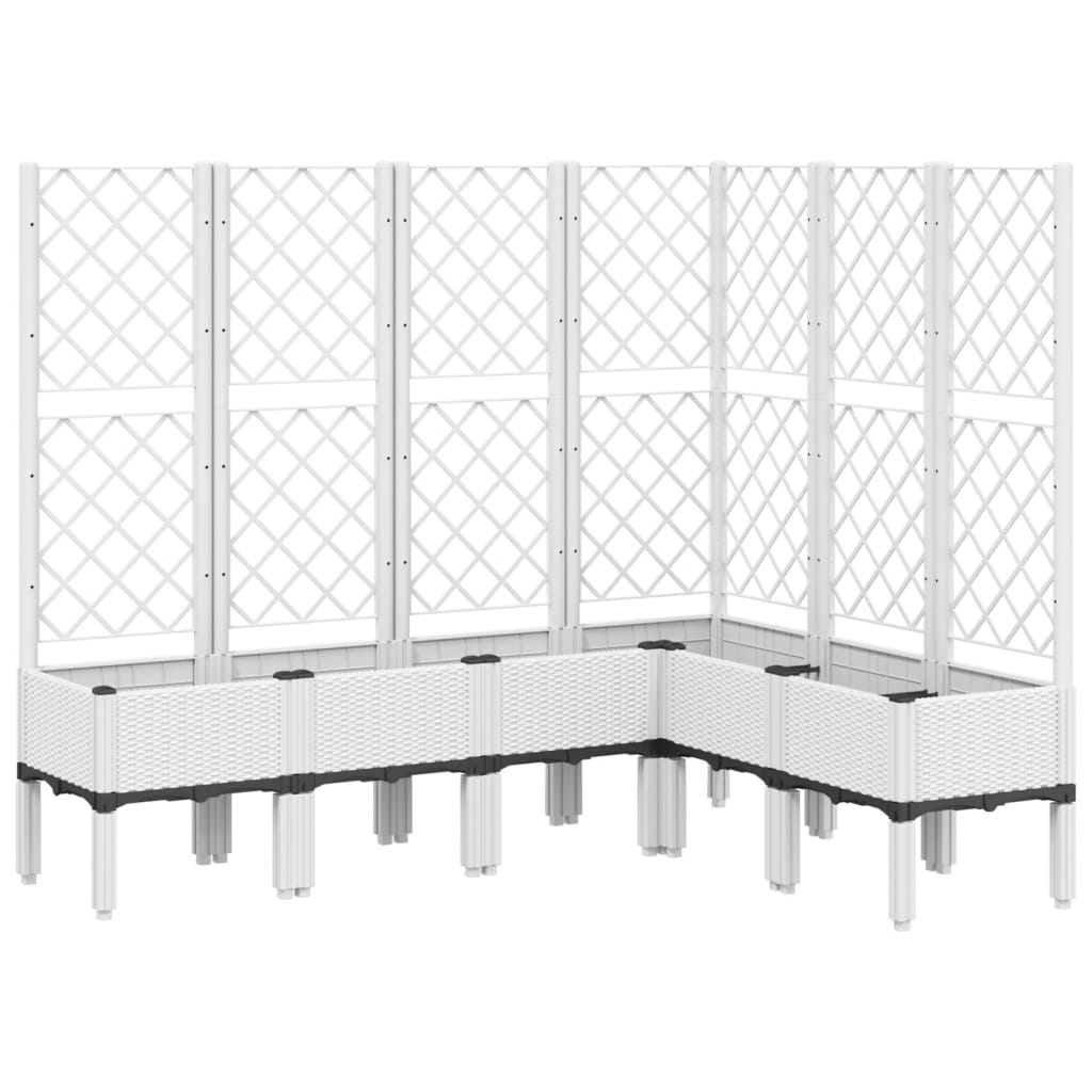 Vidaxx jardinière avec treillis 160x120x142 cm polypropylène blanc