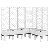 Vidaxx jardinière avec treillis 160x120x142 cm polypropylène blanc