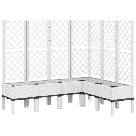 Vidaxx jardinière avec treillis 160x120x142 cm polypropylène blanc