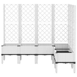 Vidaxx jardinière avec treillis 160x120x142 cm polypropylène blanc