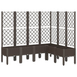 Vidaxx jardinière avec treillis 160x120x142 cm polypropylène marron