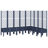 Vidaxx jardinière avec treillis 200x160x142 cm polypropylène gris