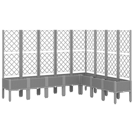 Vidaxx jardinière avec treillis 200x160x142 cm polypropylène gris clair
