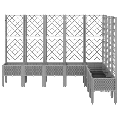 Vidaxx jardinière avec treillis 200x160x142 cm polypropylène gris clair