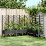 Vidaxx jardinière avec treillis 200x160x142 cm polypropylène noir