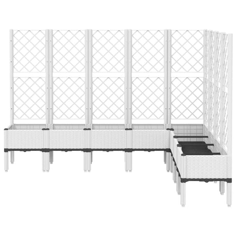 Vidaxx jardinière avec treillis 200x160x142 cm polypropylène blanc