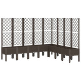 Vidaxx jardinière avec treillis 200x160x142 cm polypropylène marron