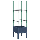 Vidaxx jardinière avec treillis 40x40x142,5 cm polypropylène bleu-gris