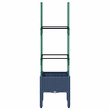 Vidaxx jardinière avec treillis 40x40x142,5 cm polypropylène bleu-gris