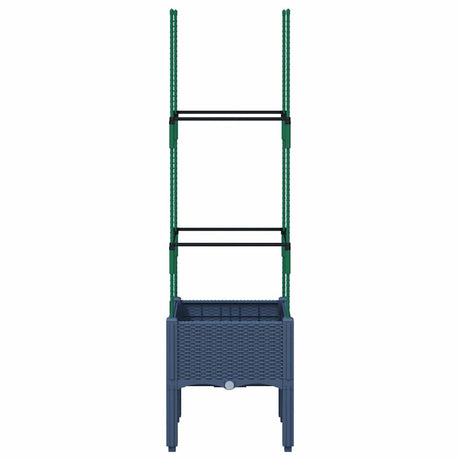 Vidaxx jardinière avec treillis 40x40x142,5 cm polypropylène bleu-gris