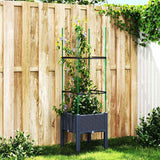 Vidaxx jardinière avec treillis 40x40x142,5 cm polypropylène bleu-gris