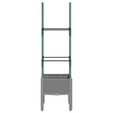 Vidaxx jardinière avec treillis 40x40x142,5 cm polypropylène gris clair