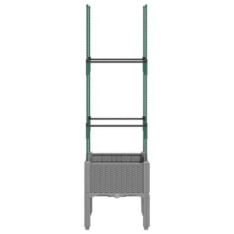 Vidaxx jardinière avec treillis 40x40x142,5 cm polypropylène gris clair