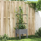 Vidaxx jardinière avec treillis 40x40x142,5 cm polypropylène gris clair