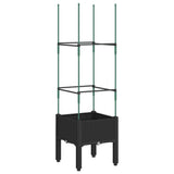 Vidaxx jardinière avec treillis 40x40x142,5 cm polypropylène noir