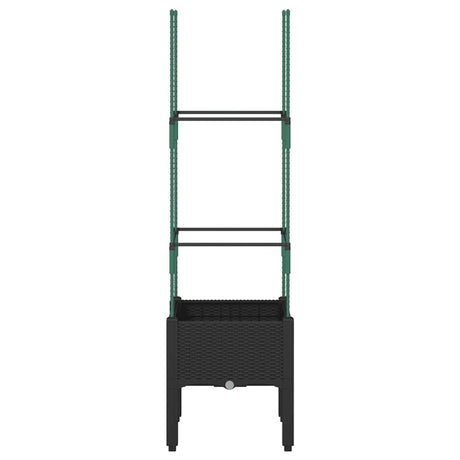 Vidaxx jardinière avec treillis 40x40x142,5 cm polypropylène noir