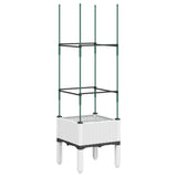Vidaxx jardinière avec treillis 40x40x142,5 cm polypropylène blanc