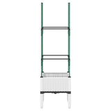 Vidaxx jardinière avec treillis 40x40x142,5 cm polypropylène blanc