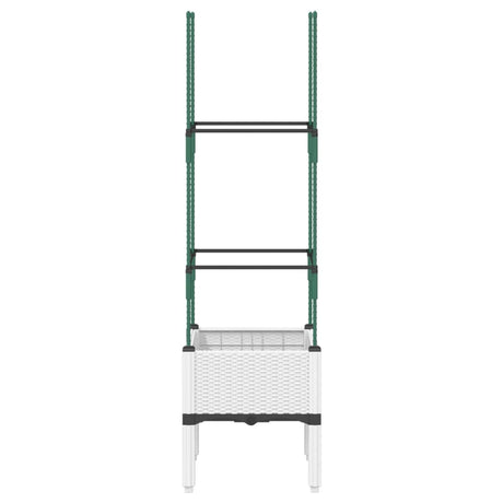 Vidaxx jardinière avec treillis 40x40x142,5 cm polypropylène blanc
