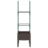 Vidaxx jardinière avec treillis 40x40x142,5 cm polypropylène marron