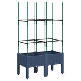 Vidaxx jardinière avec treillis 80x40x142,5 cm polypropylène gris