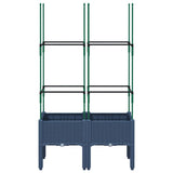 Vidaxx jardinière avec treillis 80x40x142,5 cm polypropylène gris