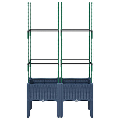 Vidaxx jardinière avec treillis 80x40x142,5 cm polypropylène gris