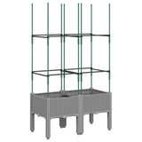 Vidaxx jardinière avec treillis 80x40x142,5 cm polypropylène gris clair