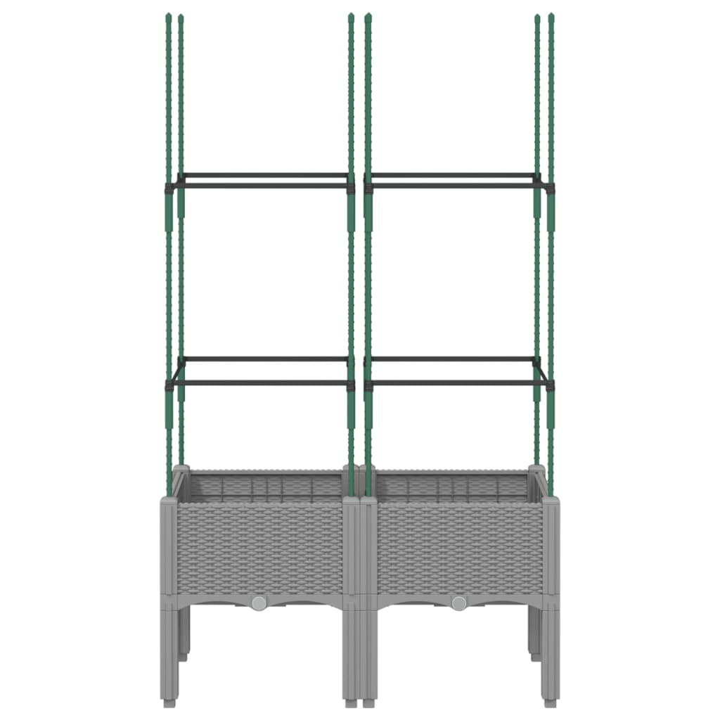 Boîte de planification Vidaxl avec Slat 80x40x142.5 cm Gris clair en polypropène