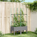 Vidaxx jardinière avec treillis 80x40x142,5 cm polypropylène gris clair