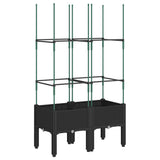 Vidaxx jardinière avec treillis 80x40x142,5 cm polypropylène noir