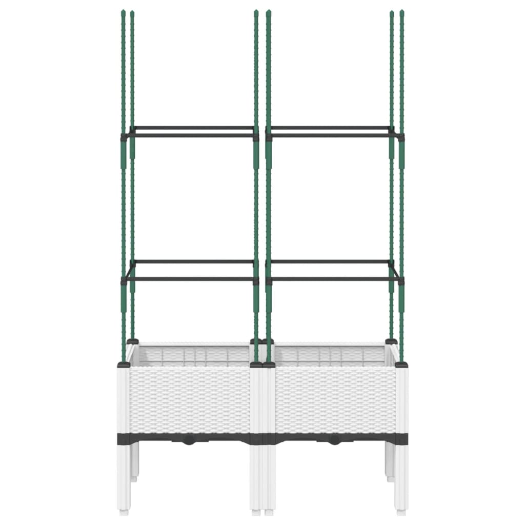 Vidaxx jardinière avec treillis 80x40x142,5 cm polypropylène blanc